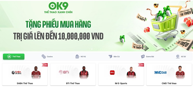 Giới thiệu sảnh game nhà cái OK9