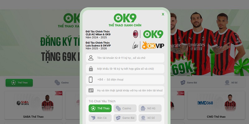 Hướng dẫn đăng ký OK9